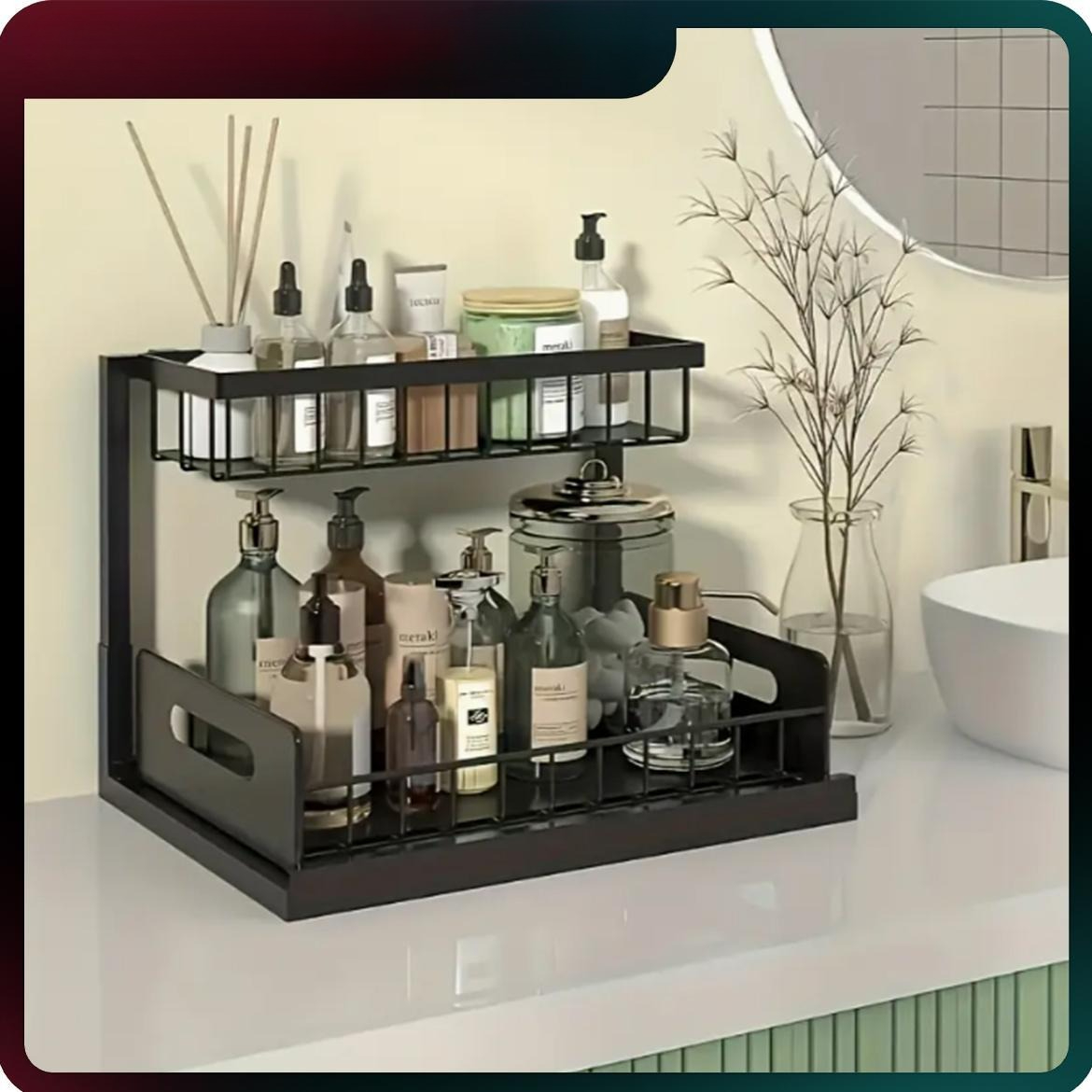 Home Bathroom Organizer - Усиленный выдвижной органайзер для шкафа под