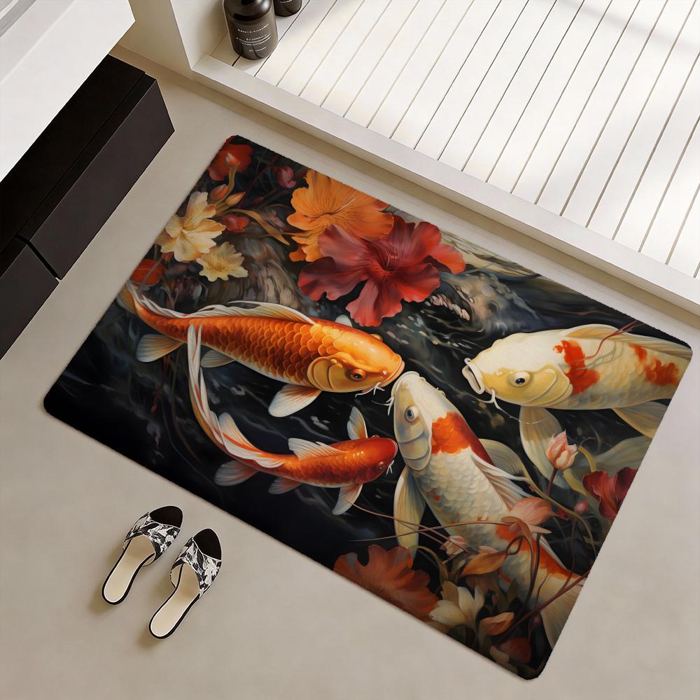 Home Goods Bathroom Rugs - Коврик для пола с изображением карпов