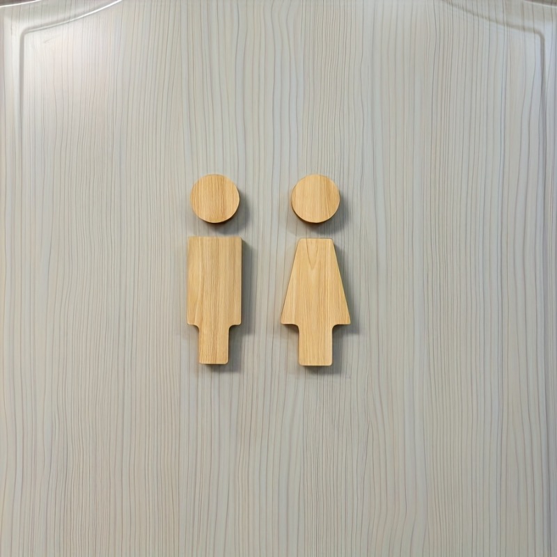 Home Bathroom Sign - 2 шт. деревянная вывеска для ванной