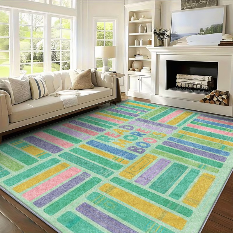 Home Goods Bathroom Rugs - Пастельный радужный полосатый коврик с позитивными