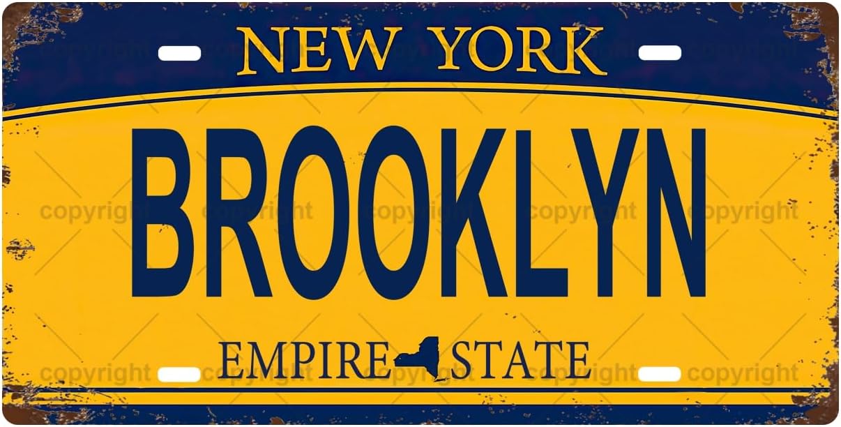 Home Bathroom Sign - Винтажная металлическая табличка BROOKLYN, номерной знак,
