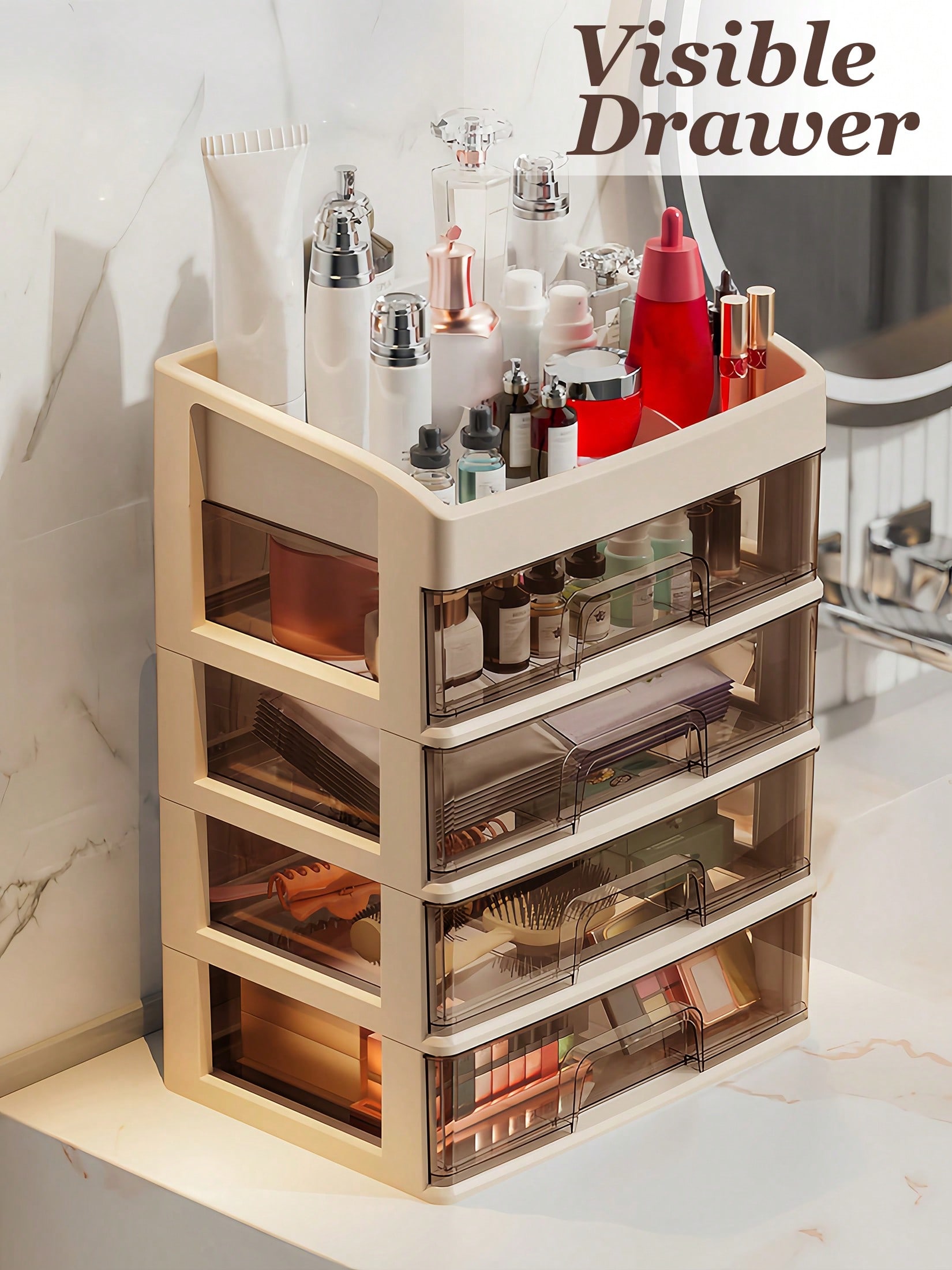 Home Essentials Bathroom Cabinet - Органайзер для косметики, выдвижные ящики для