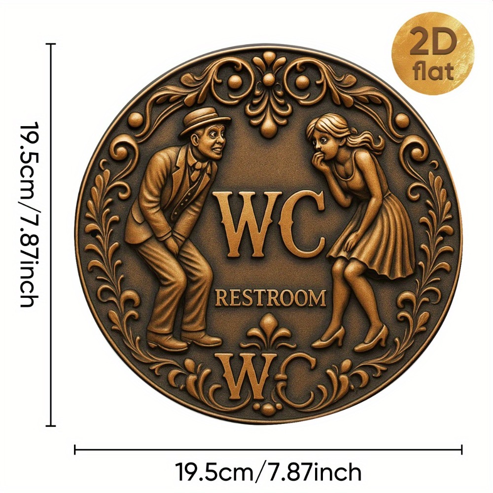 Винтажная круглая железная таб – обзор и цена Home Bathroom Sign