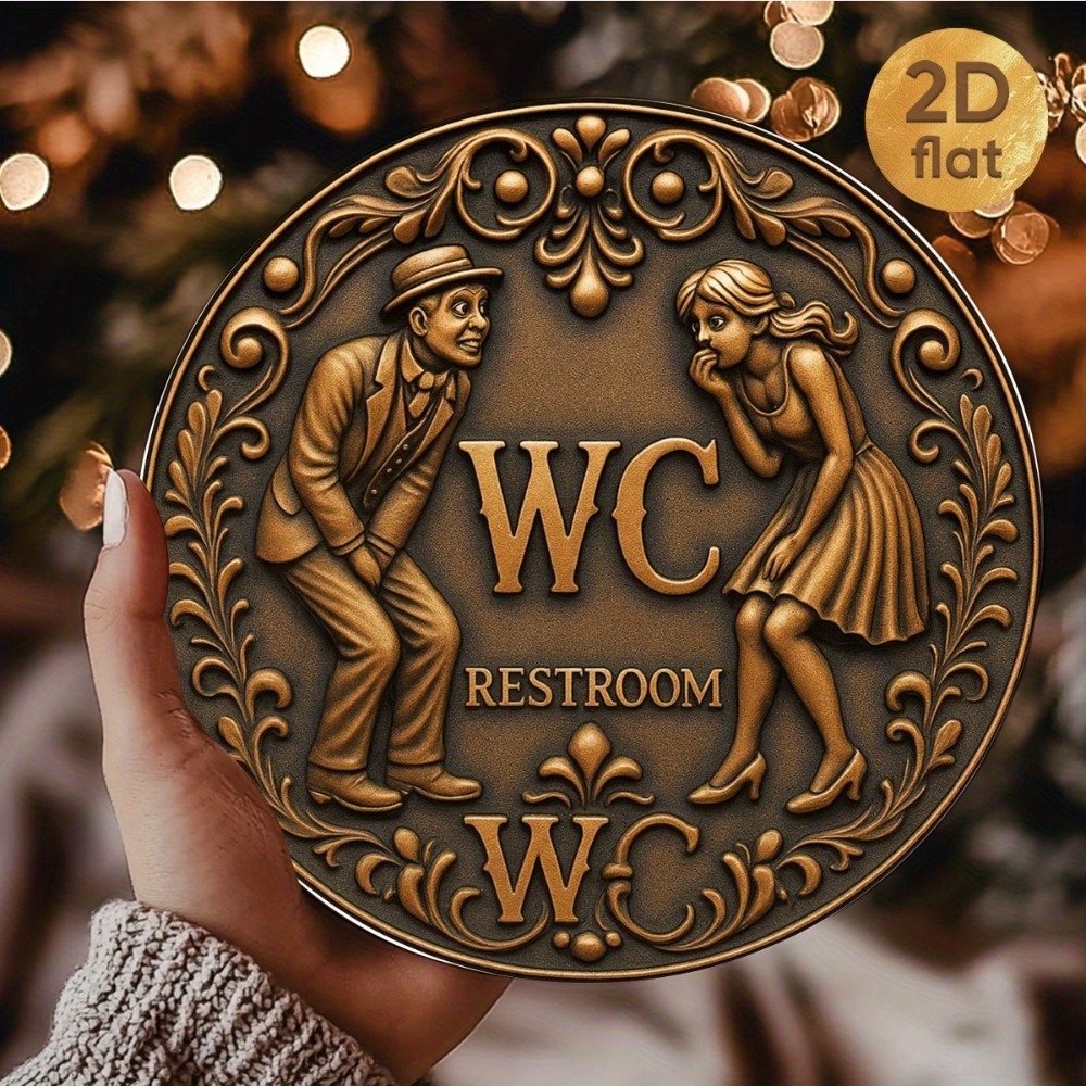 Винтажная круглая железная таб – обзор и цена Home Bathroom Sign