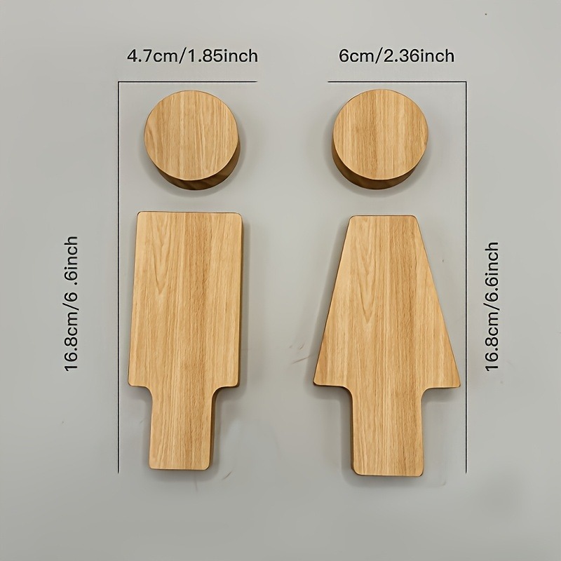 2 шт. деревянная вывеска для в – обзор и цена Home Bathroom Sign