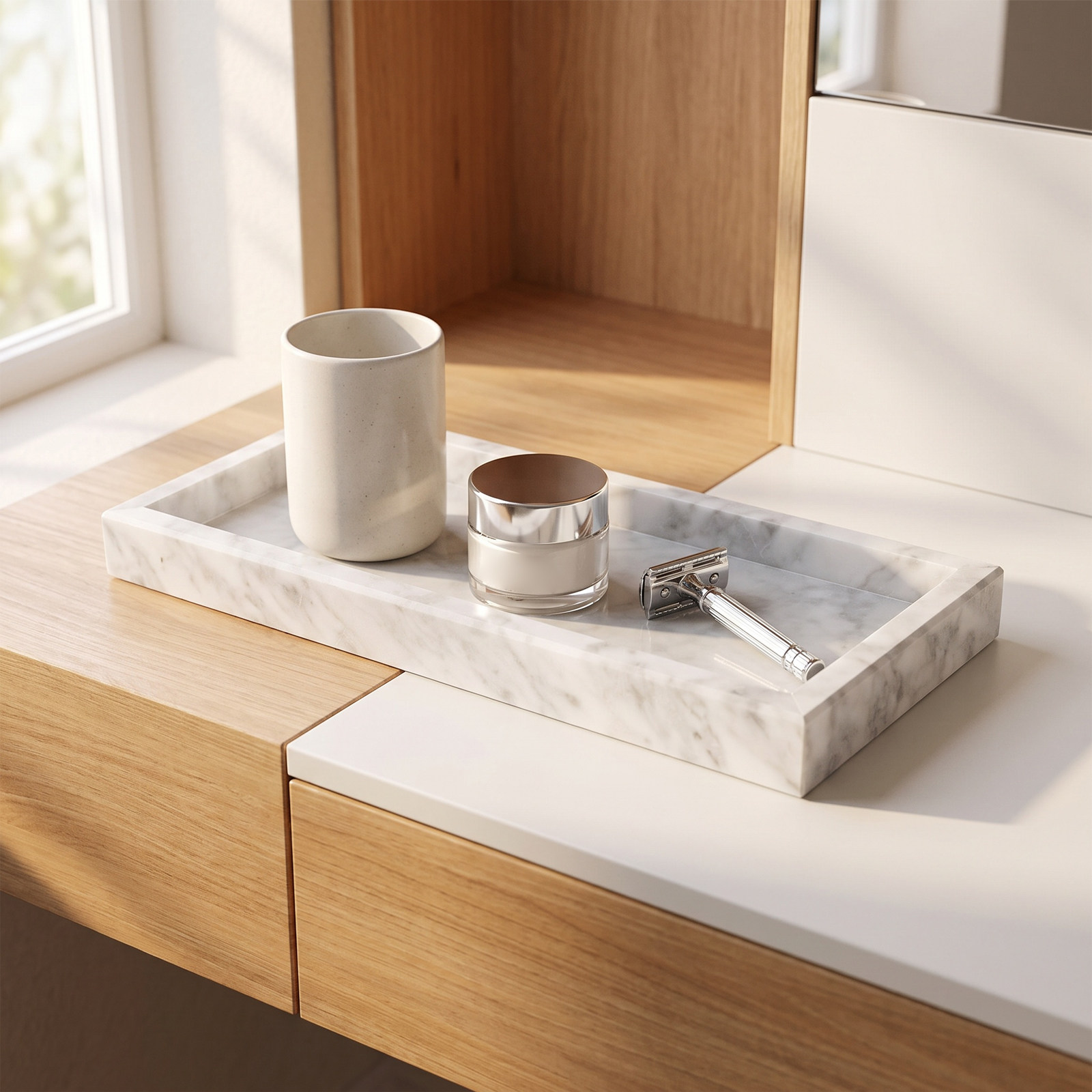 Мраморный поднос прямоугольной – обзор и цена Home Bathroom Organizer