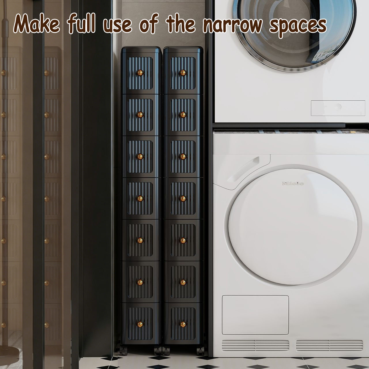 Узкий выдвижной шкаф для хране – обзор и цена Home Bathroom Organizer