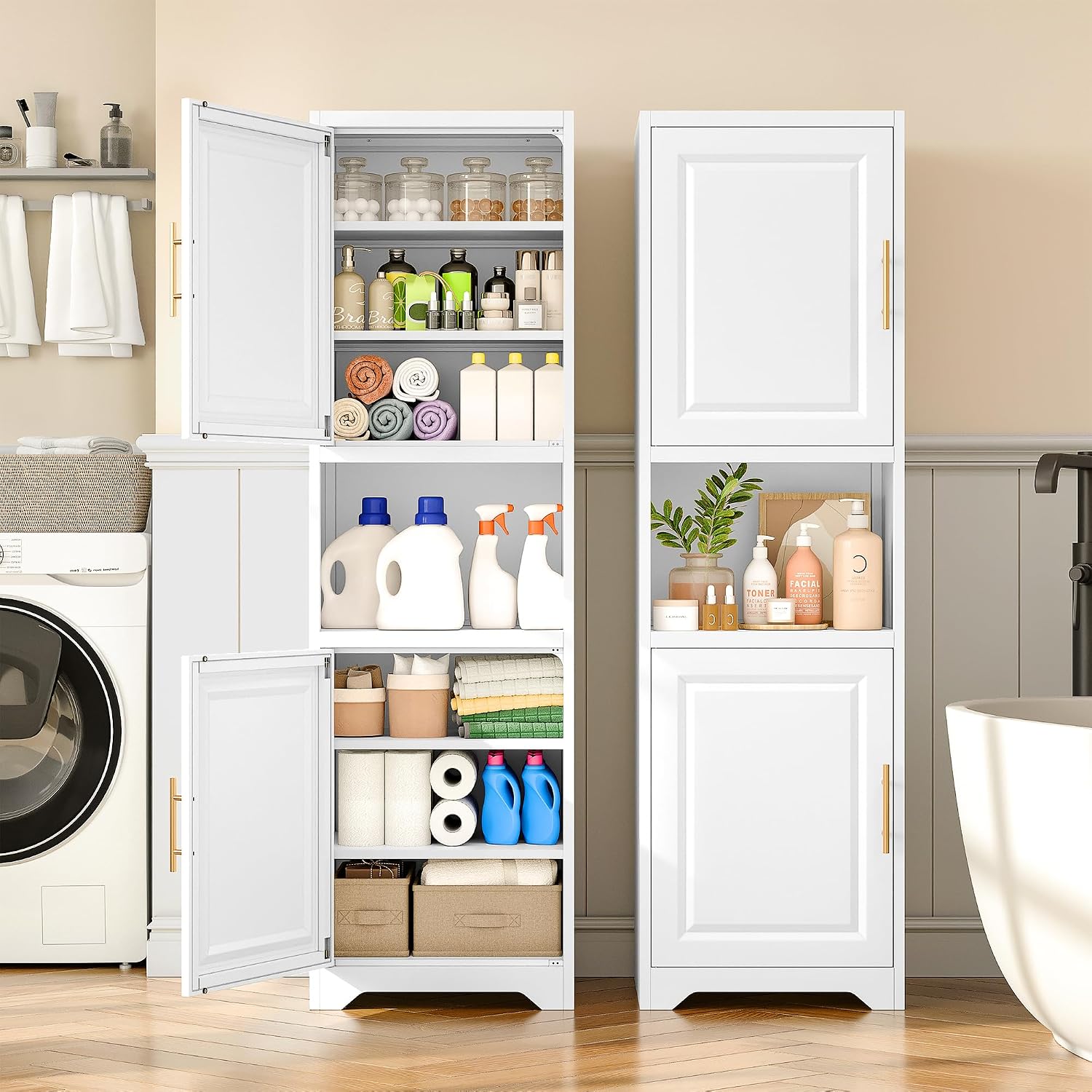 67-дюймовый узкий шкаф для хра – обзор и цена Home Bathroom Organizer